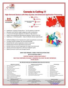 21. CANADA IS CALLING